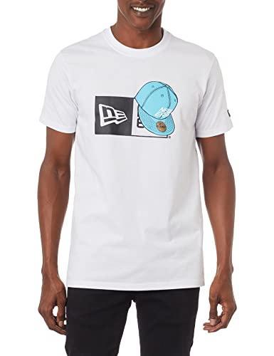 Camiseta básica New Era NEI22TSH006 masculino, Branco, P