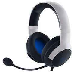 Razer Kaira X Wired Headset for PlayStation 5, PC, Mac & Mobile Devices: TriForce 50mm Drivers - HyperClear Cardioid Mic - Flowknit Memory Foam Ear Cushions - On-Headset Controls - White/Black