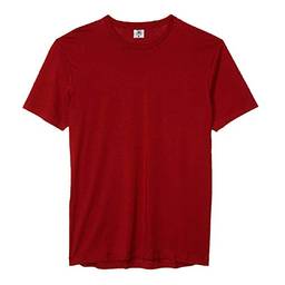 Camiseta Masculina Básica Algodão Premium Modelo Exclusivo (Vinho, M)