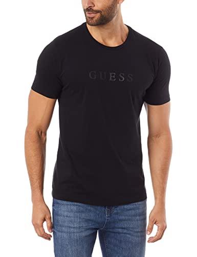 GUESS Silk Peito, T Shirt Masculino, Preto (Black), G3