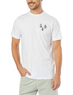 Camiseta Básica Silk Slim Mc Ryan Burch Experiement, Volcom, Branco, G, Masculino