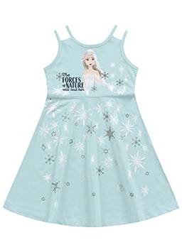 Vestido Frozen, Meninas, Fakini, 10, Azul Água, Dress2438