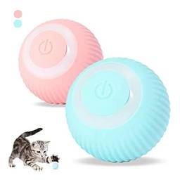 Bola de Brinquedo Inteligente Interativa para Gatos Giratória com Catnip (Rosa)