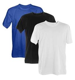 Kit 3 Camisetas Poliester 30.1 (Royal, Preto, Branco, P)