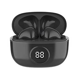 Fone de ouvido Bluetooth In-ear sem fio WB Mini IO TWS Preto com Display Digital, 20 horas de bateria, proteção IPX4, alta definição com Super Bass, Compacto e com controle sensível ao toque