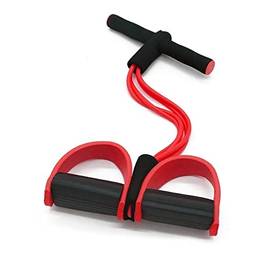 Elástico Extensor Para Exercícios Físicos Multifuncional Vermelho Red Alongamento Para Musculação Alongamento e Aquecimento Resistente Reforçado Elástico Estica