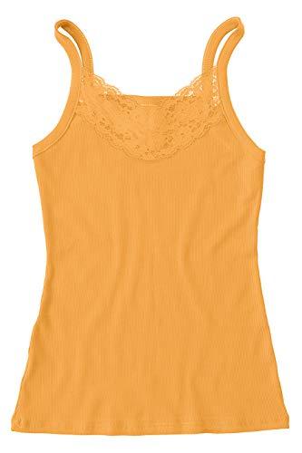 Camiseta Ribana com renda, Malwee, Femenino, Amarelo, PP