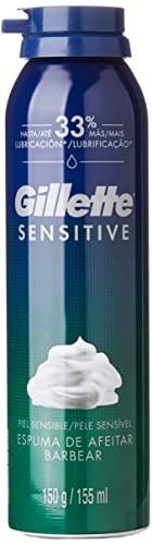 Espuma de Barbear Gillette Sensitive para Pele Sensível 150g, Azul
