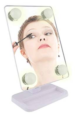 Espelho para maquiagem Vivitar Vanity Mirror com iluminação por LED e rotação 360° - Branco, VIVITAR, Branco