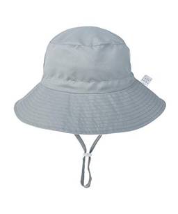 Chapéu de sol para bebê verão chapéus para menino de bebê UPF 50+ Proteção solar para criança chapéu balde para bebê menina boné ajustável (cinza, 52-54 cm / 2-5 T)