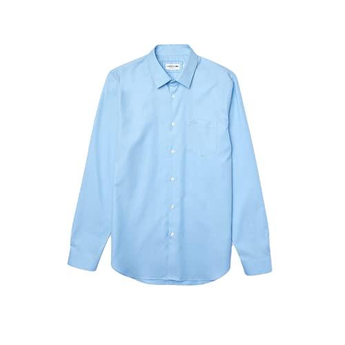 Camisa Slim Fit Lacoste Azul Claro 40