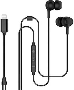 Fones de ouvido intra-auriculares com certificação MFi, conector Lightning, com microfone, controle de volume, com fio, isolamento de ruído, compatíveis com iPhone XS Max, XR, X, 8 Plus, 7 Plus, iPad