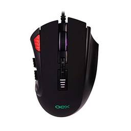 OEX GAME Mouse Gamer Strike MS315 - RGB - 12 botões - 10.000 DPI - Preto