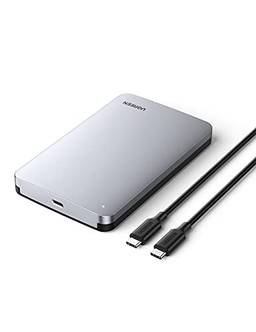 UGREEN Gabinete de disco rígido USB C para SSD SATA de 2,35 polegadas Adaptador USB C para SATA Adaptador USB 3.1 Gen 2 Suporte UASP SATA III Compatível com MacBook Pro Air WD Seagate Toshiba Samsung Hitachi