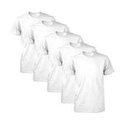 Kit com 5 Camisetas Masculina Dry Fit Part.B (Branco, G)