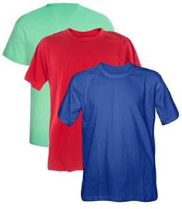 Kit 3 Camisetas Poliester 30.1 (Verde Bebe, Royal Vermelho, GG)