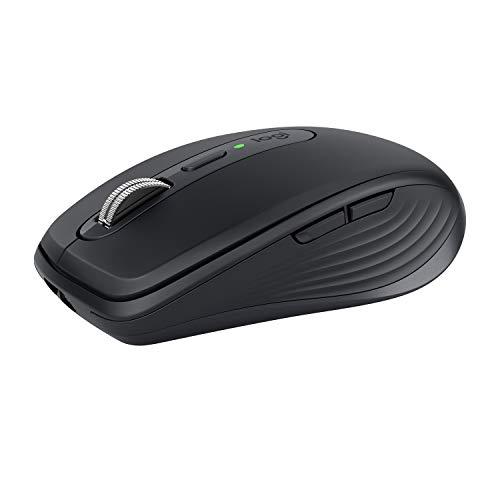 Mouse sem fio Logitech MX Anywhere 3 Compacto, Confortável, Uso em Qualquer Superfície, USB Unifying ou Bluetooth, Recarregável para Apple Mac, iPad, Windows PC, Linux, Chrome - Grafite