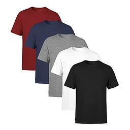 Kit 5 Camisetas Básicas Lisas Algodão 30.1 Premium