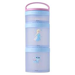 Whiskware Disney Frozen Containers para crianças e crianças 3 copos empilháveis para lanche para escola e viagem, 1/3 xícara + 1 xícara + 1 xícara, Elsa e Bruni