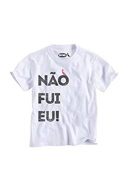 Camiseta Mini Nao Fui Eu, Infantil, Reserva (Branco, 10)