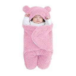 Saco de dormir Casulo Cobertor Enroladinho Sweddle Bebê (Rosa, 3 a 6 Meses)