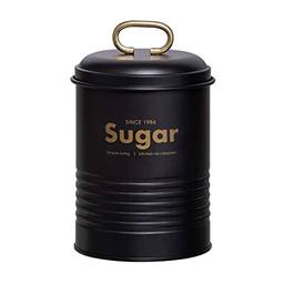 Yoi Porta Condimentos Industrial para Açúcar em Aço Galvanizado, Preto