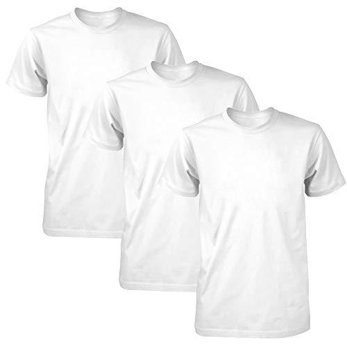 Kit com 3 Camisetas Masculina Dry Fit Part.B (Branco, P)