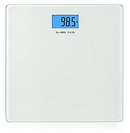 BalanceFrom balança de banheiro digital para peso corporal, com tecnologia de pisada e tela de fundo, Branco
