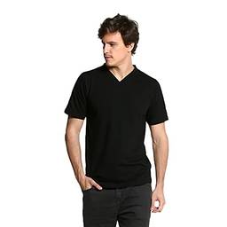 Camiseta Gola V Basic Regular Sortida - Polo Match (Preto, G)