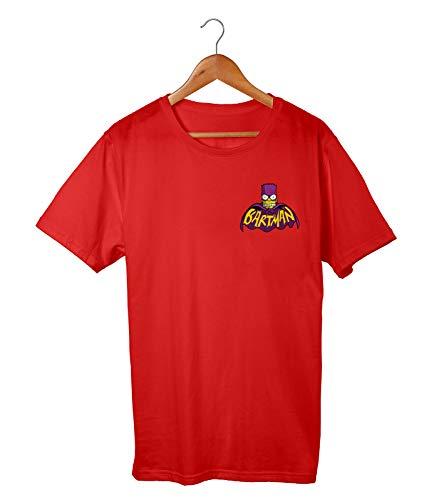 Camiseta Masculina Algodão Estampa Bartman Simpsons (P, VERMELHA)
