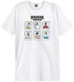 Camiseta Slim Stranger Things Unissex Enfim, Branco, Unissex, G