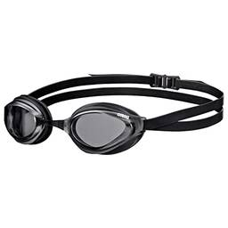 Óculos de natação ARENA Python para homens e mulheres, Smoke/Black, lentes não espelhadas, pequeno