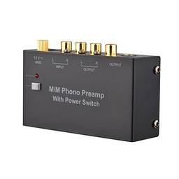 pré-amplificador fonográfico,Pré-amplificador Phono M/M com interruptor de alimentação Pré-amplificador Phono ultracompacto para toca-discos com interface TRS RCA de 1/4 de polegada