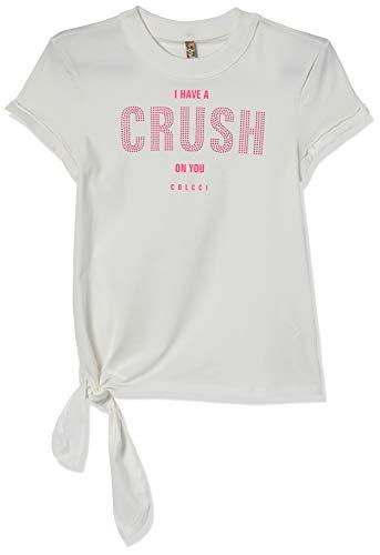 Camiseta Estampada Com Aplicação Crush, Colcci Fun, 12, Off Shell, Meninas