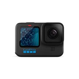 Câmera GoPro HERO11 Black à Prova D'água com LCD Frontal, Vídeos 5.3K, Fotos 27MP, HyperSmooth 5.0 + Horizon Lock, Live 1080p, Webcam, Bateria Enduro, Conexão Nuvem, Quik, Preta, Modelo: CHDHX-111-RW