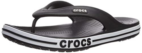 Chinelo Bayaband Flip Crocs, Adulto Unissex, Black/White, 37