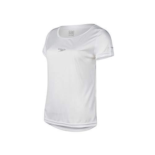 Speedo Camiseta Interlock Fem. Uv50 Mulheres P Branco
