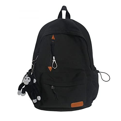 NUTOT Bolsa escolar ao ar livre bolsa jovem bolsa masculina mochila laptop mochila feminina esportes ao ar livre (preto)
