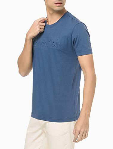 Camiseta Institucional, Calvin Klein, Masculino, Azul, GG