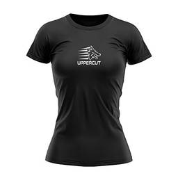 Camisa Dry Fit Uppercut BC Logo Feminino, Preta e branca, GG