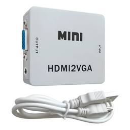 Mini Adaptador Conversor De Vídeo HDMI Macho Para VGA Fêmea Dispositivos Digitais Analógicos HD Portátil Leve Alta Resolução Baixo Consumo de Energia