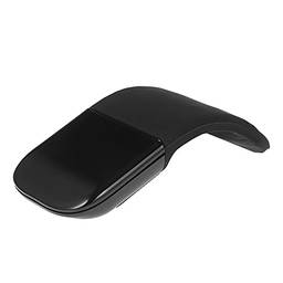 Mouse de toque portátil BT 3.0 sem fio com botões silenciosos esquerdo e direito Mouse fino dobrável para casa/escritório/viagem, preto