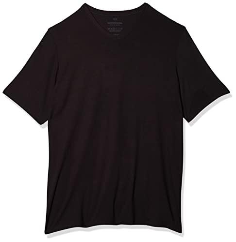 Camiseta Modal Gola V Super Masculina; basicamente; Preto G4