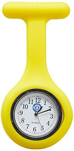 Relógio de Silicone para Profissionais de Saúde, Ortho Pauher, Amarelo, Único