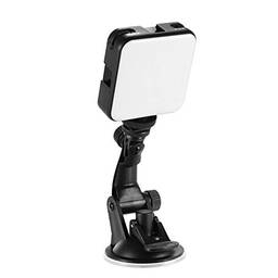 Anself-1 Kit de Iluminação para Videoconferência W64 Com Luz LED Mini Vlog Bicolor de 6W 2500K-6500K Ajustável Recarregável 3 Sapatos Frios + Suporte de Ventosa para Videoconferência em Laptop