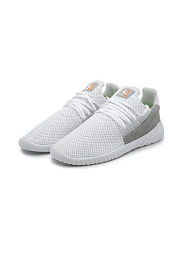 Tênis Sneaker Caminhada Super Leve Calce Fácil Conforto Running Branco 35