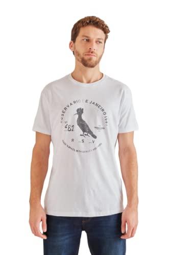Camiseta Carimbo Gaze, Masculino, Reserva (Branco, GGG)