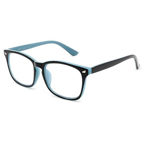 Cyxus Óculos de Luz azul Óculos Quadrados para Computador Óculos Anti-fadiga Ocular Lente Transparente UV400 para Mulheres/Homens