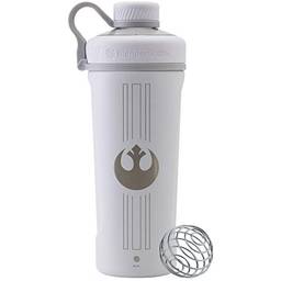 Garrafa de água de aço inoxidável isolada BlenderBottle Star Wars Radian Shaker Cup com batedor de arame, 737 g, ícone Rebel