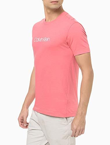 Camiseta Slim Flamê, Calvin Klein, Masculino, Rosa, M